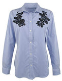 Women's Plus Lace Patch Shirt WM 1X