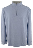 Southern Tide Erkek Backrush Mikro Şeritli 1/4 Fermuarlı Kazak Heather Seven Seas Mavi 2XL