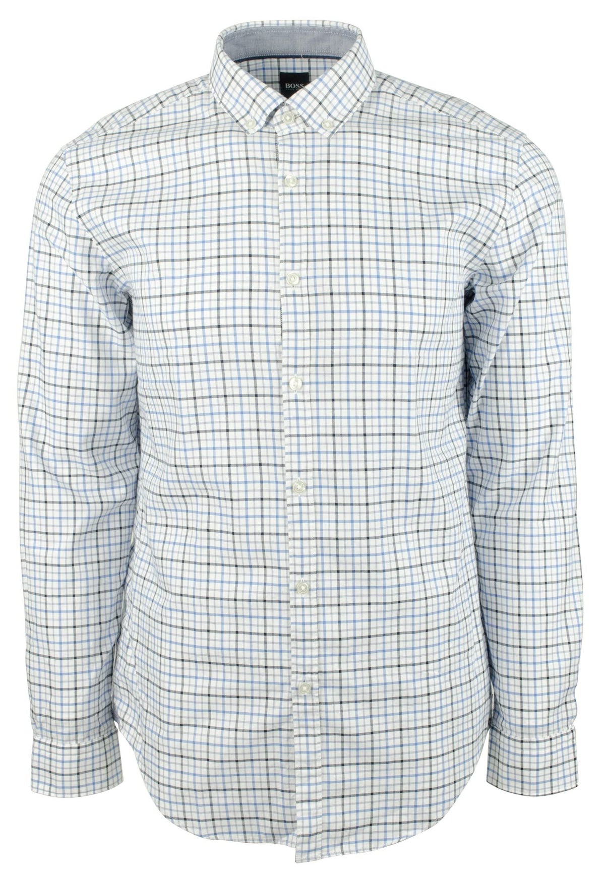 Men's Rikard Plaid Slim Fit Long Sleeves Shirt-PB-Medium Pastel Blue