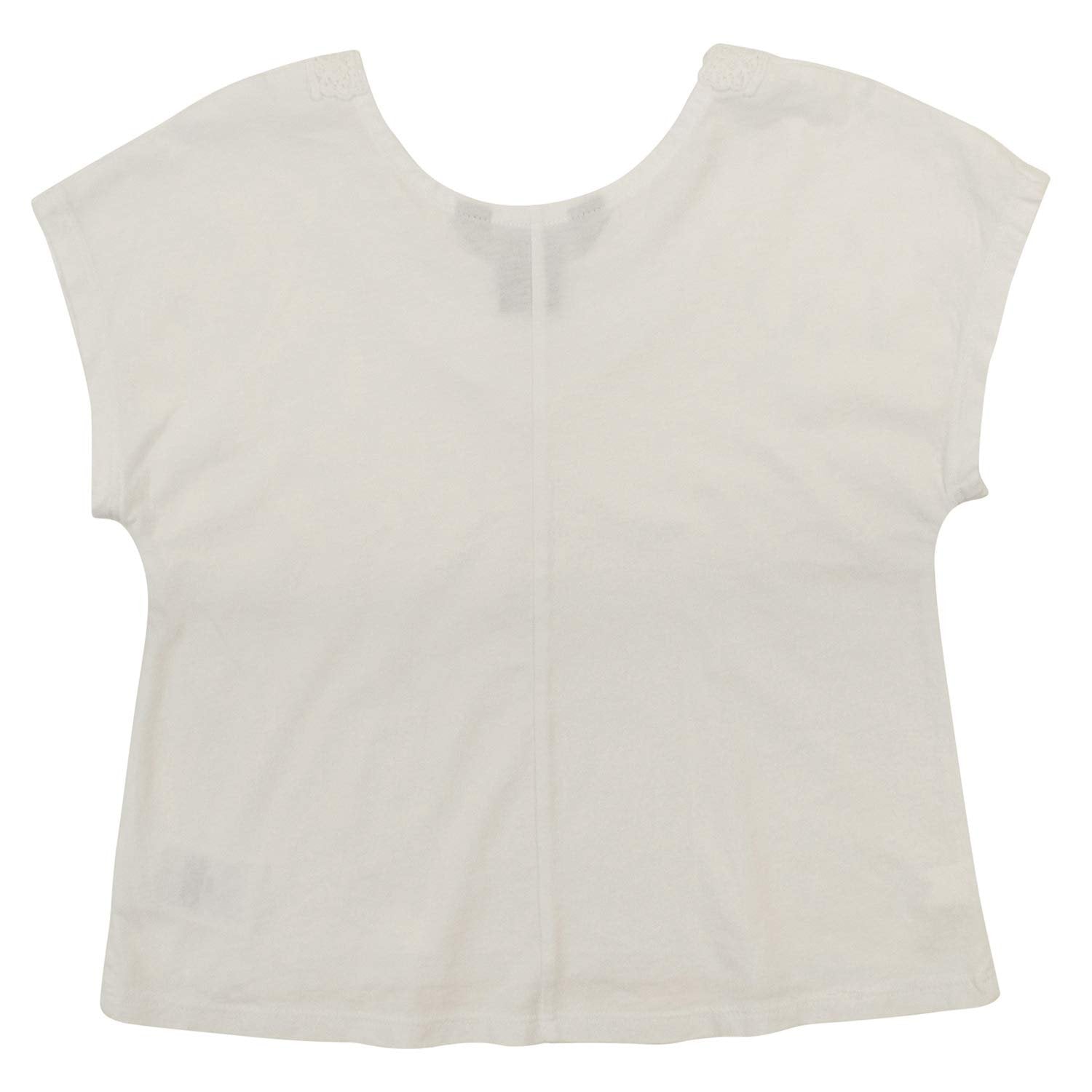 Ralph Lauren Kid's Girl's Cap Sleeve Jersey Top Shirt-W-4/4T White