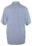 Tommy Bahama Men's Marciano Tiles Short Sleeve Camp Shirt Island Navy Small