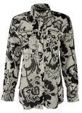 Lauren Ralph Lauren Women's Petite Paisley Print Button Down Shirt