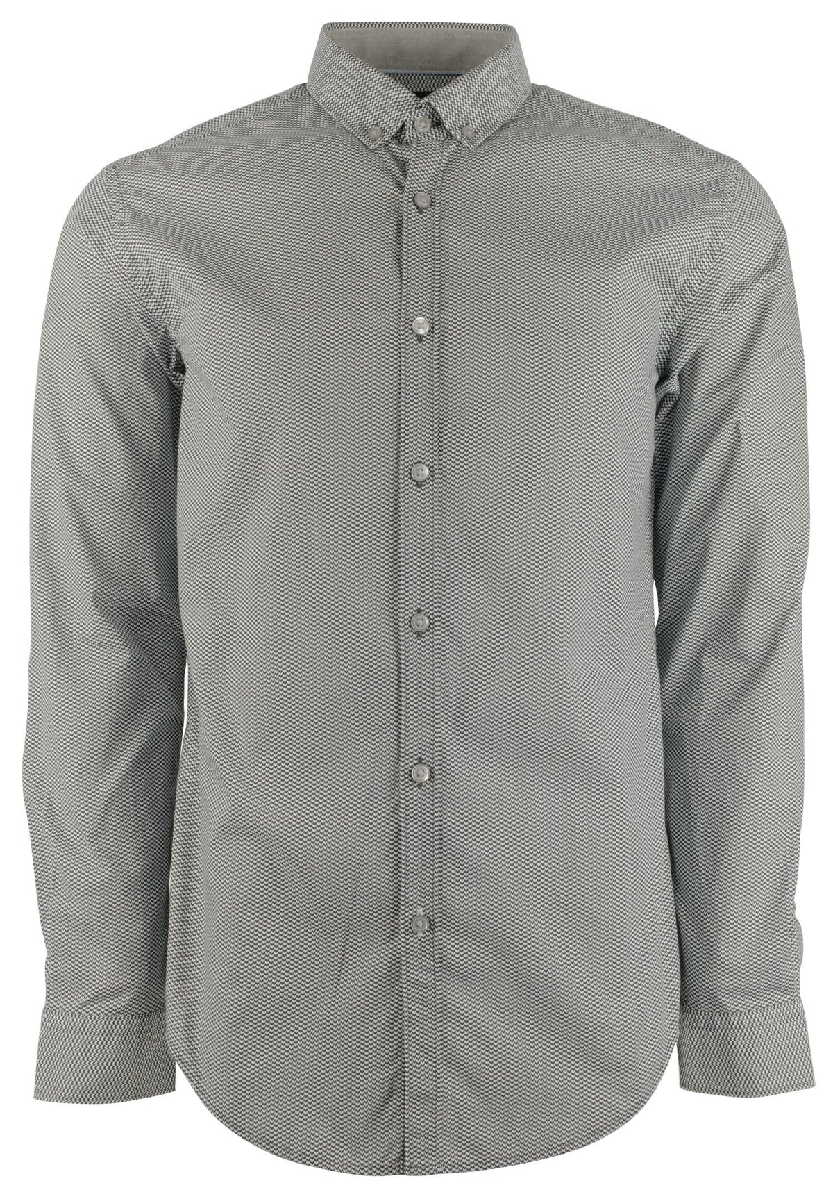 Hugo Boss Men's Rikard Slim Fit Long Sleeve Shirt-BLK-XX-Large