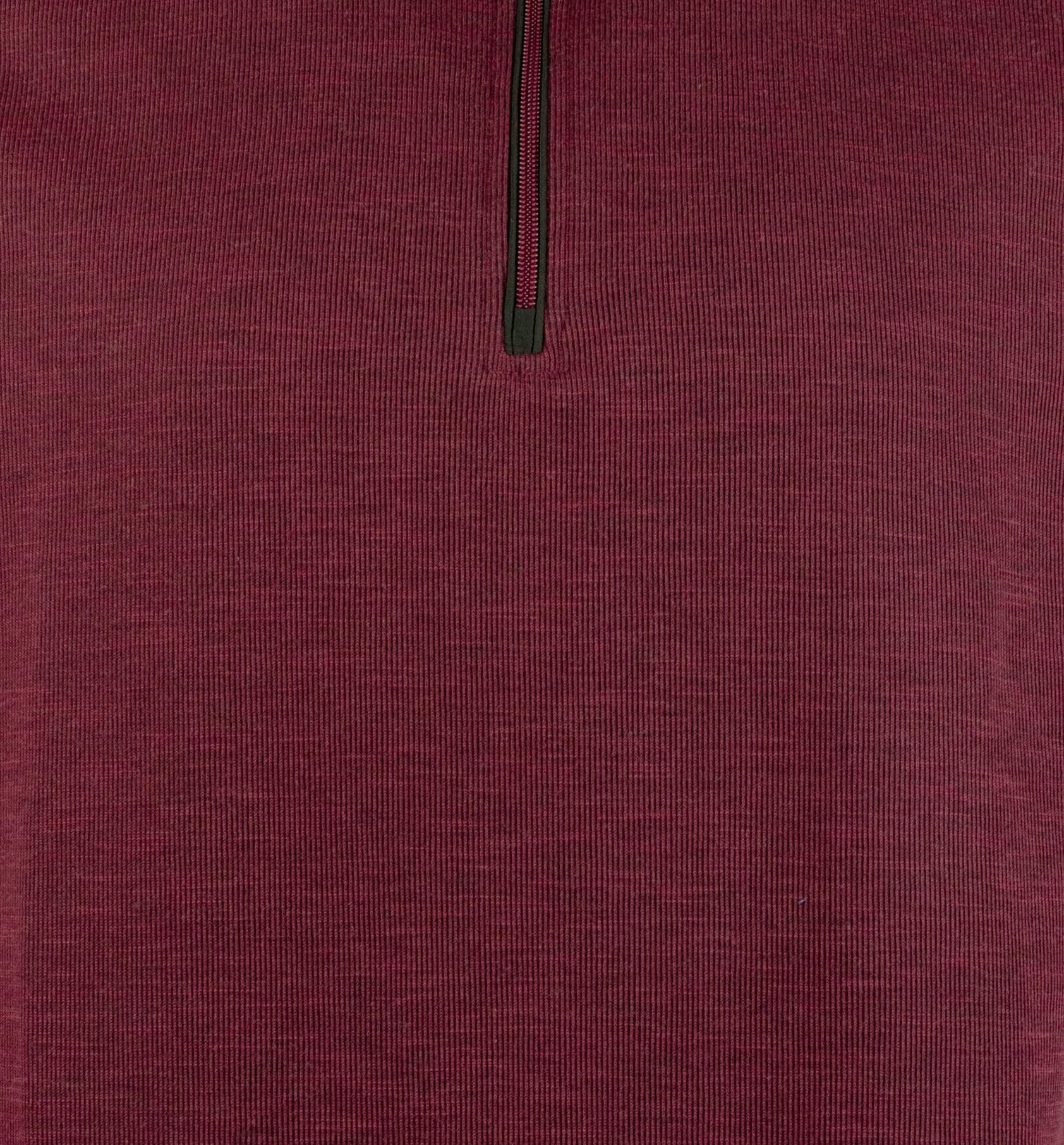 Bugatchi Men's Long Sleeve Quarter Zip Pullover Sweatshirt Brgdy XX-Large Burgundy