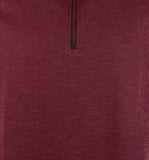 Bugatchi Men's Long Sleeve Quarter Zip Pullover Sweatshirt Brgdy XX-Large Burgundy