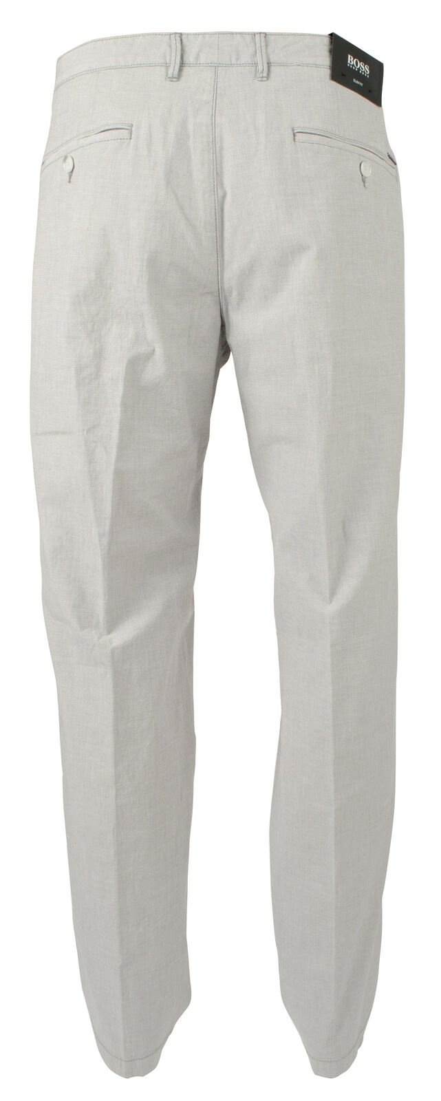Hugo Boss Men's Kaito Slim Fit Stretch Flat Front Chino Pants 38 R Open Gray
