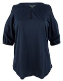 Lauren Ralph Lauren Women's Plus Size Cold-Shoulder Keyhole Top-I-1X