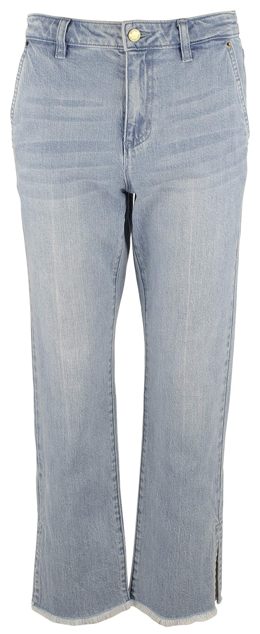 Michael Kors Women's Frayed Hem Ankle Cropped Jeans