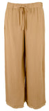 Eileen Fisher Women's Organic Cotton Gauze Wide Leg Cropped Pants Chtnt X-Small Chestnut