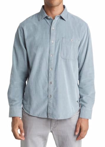 Tommy Bahama Men's Big & Tall Coastline Cord Button Down Shirt in Dark Fern, Size 4XLB
