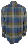 Tommy Bahama Erkek Büyük ve Uzun Canyon Beach Bonfire Uzun Kollu Flanel Gömlek Yanık Zeytin 3XLT