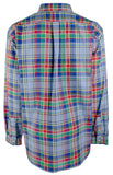 POLO RALPH LAUREN Men's Big & Tall Classic Fit Long Sleeve Plaid Oxford Shirt BlRd 2XLT Blue/Red