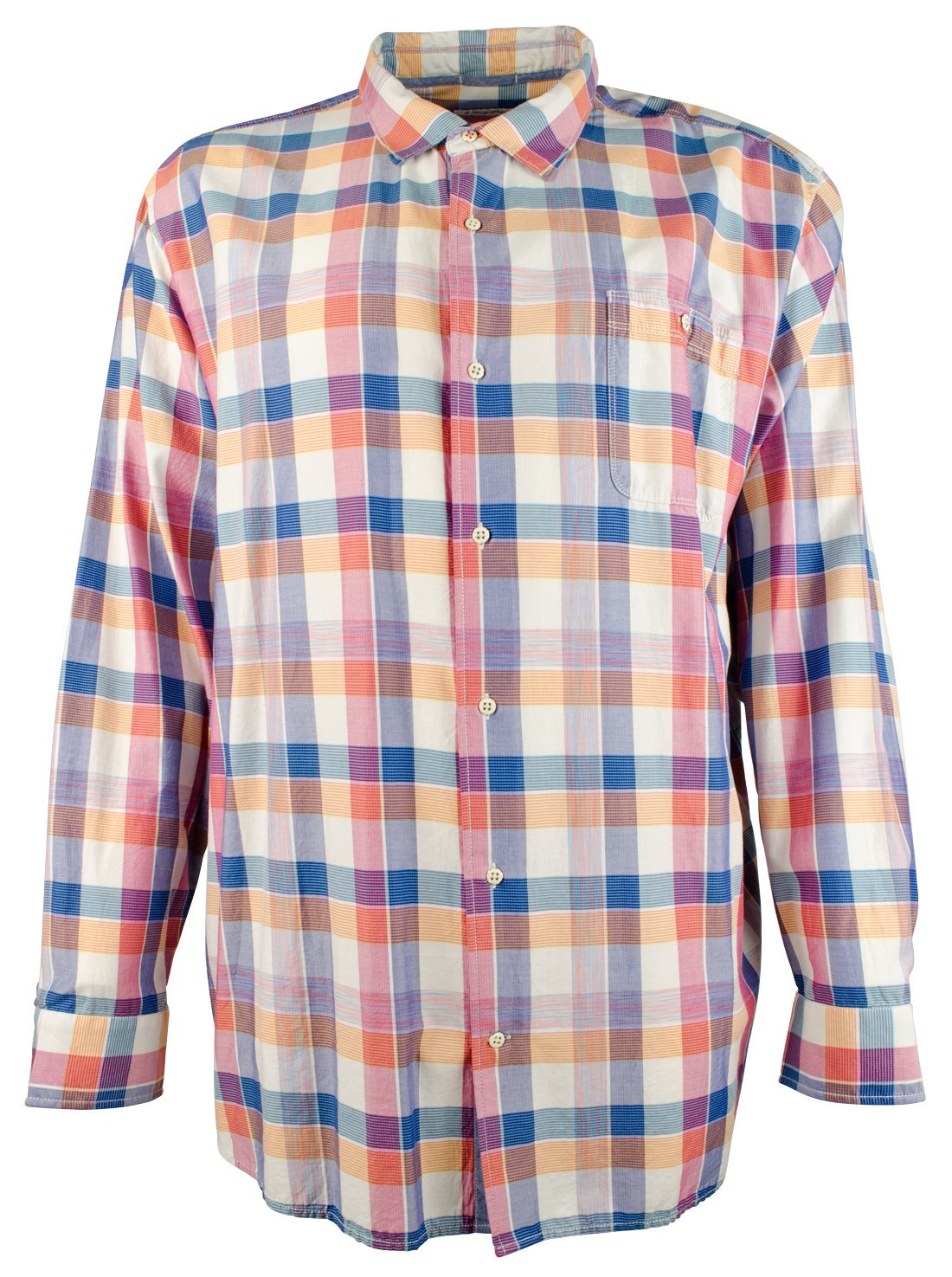 Tommy Bahama Men's Big & Tall Mendocino Plaid Shirt PCrl 4X-Large Big
