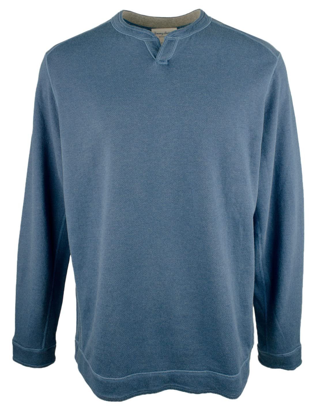 Tommy Bahama Men's Big & Tall Flipshore Abaco Reversible Sweatshirt Academy Hthr 3XB