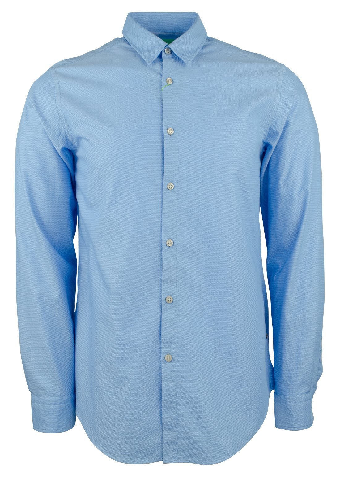 Men's Green Label C-Bustai Regular Fit Patterned Shirt-B-XL Blue