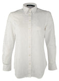 Lauren Ralph Lauren Women's Petite Eyelet Button Down Crisp Cotton Shirt