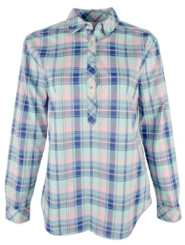 Women's Long Sleeve Plaid Pullover Shirt Medium