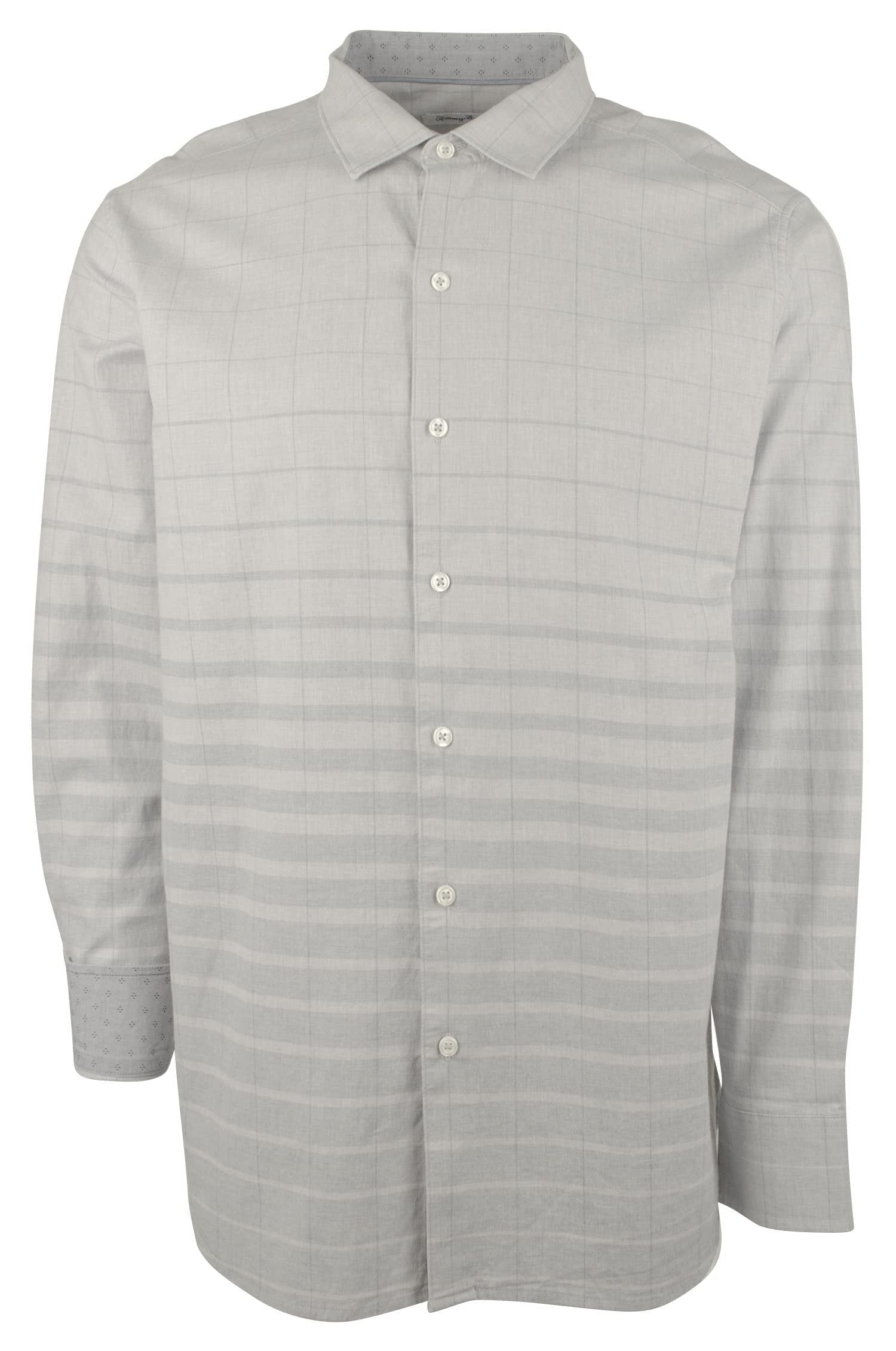 Tommy Bahama Men's Ombre Mist Long Sleeve Button Front Shirt Large Raincloud