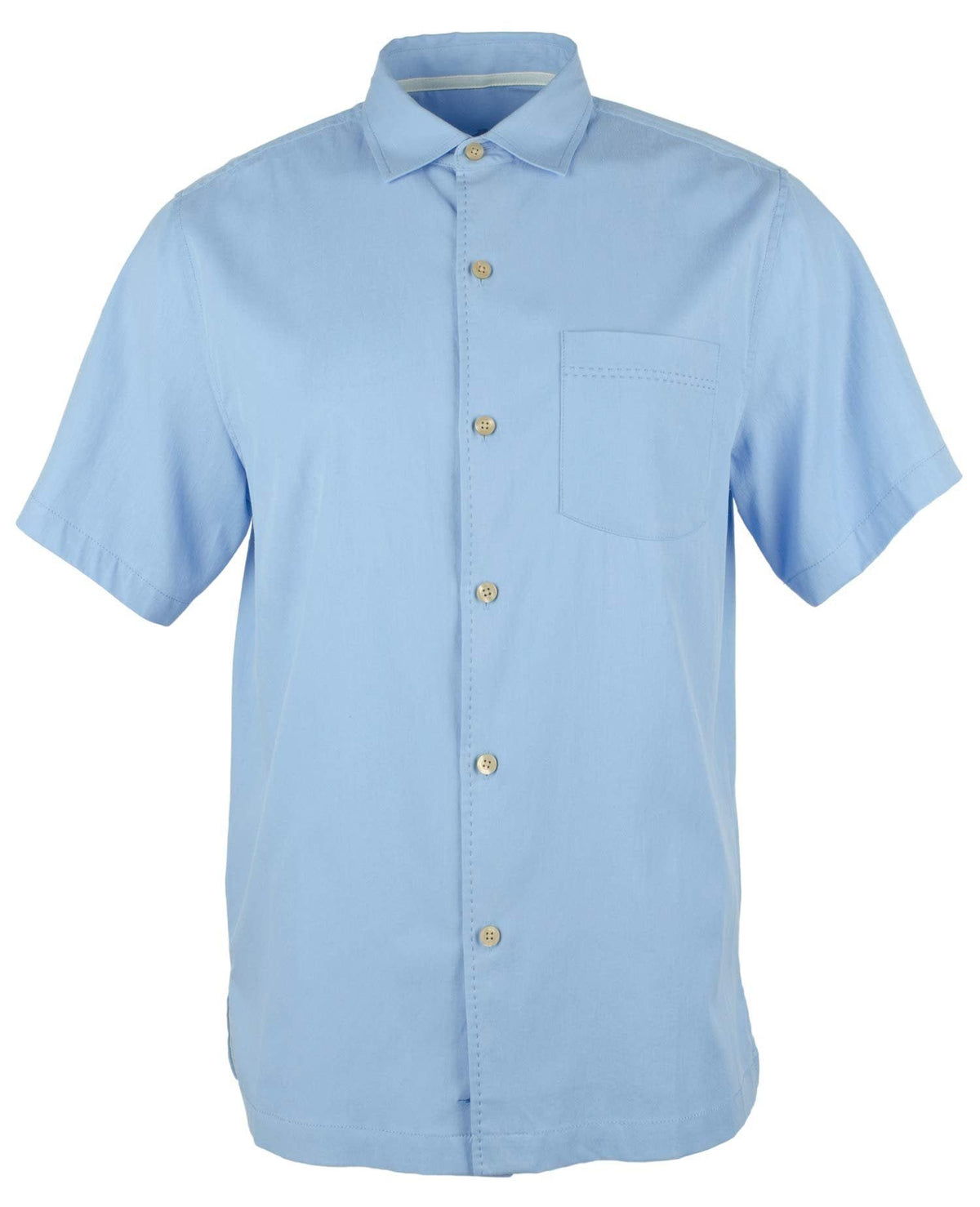 Tommy Bahama Men's Catalina Stretch Twill Short Sleeve Shirt Beach Hut Blue Small
