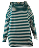 Michael Kors Women's Plus Size Cold-Shoulder Striped Top-GW-2X