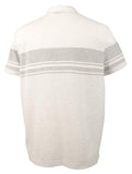 Michael Kors Men's Striped Moisture Wicking Short Sleeved Polo Shirt SHthr XXL