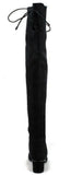 Calvin Klein Women's Over The Knee Nubuck Leather Boot Shoes -Black -39