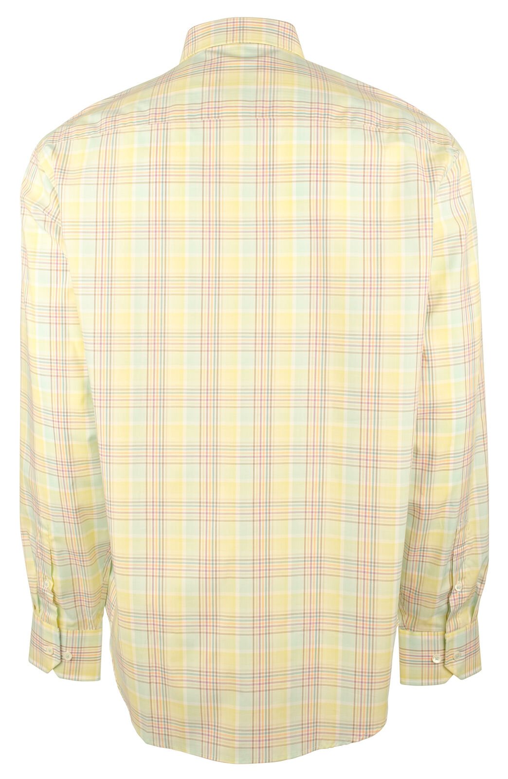 Bugatchi Men's Plaid Classic Fit Long Sleeves Shirt-L-Medium