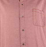 Men's Long Sleeve Tahitian Camp Shirt (Cherry Stone, 4XB)