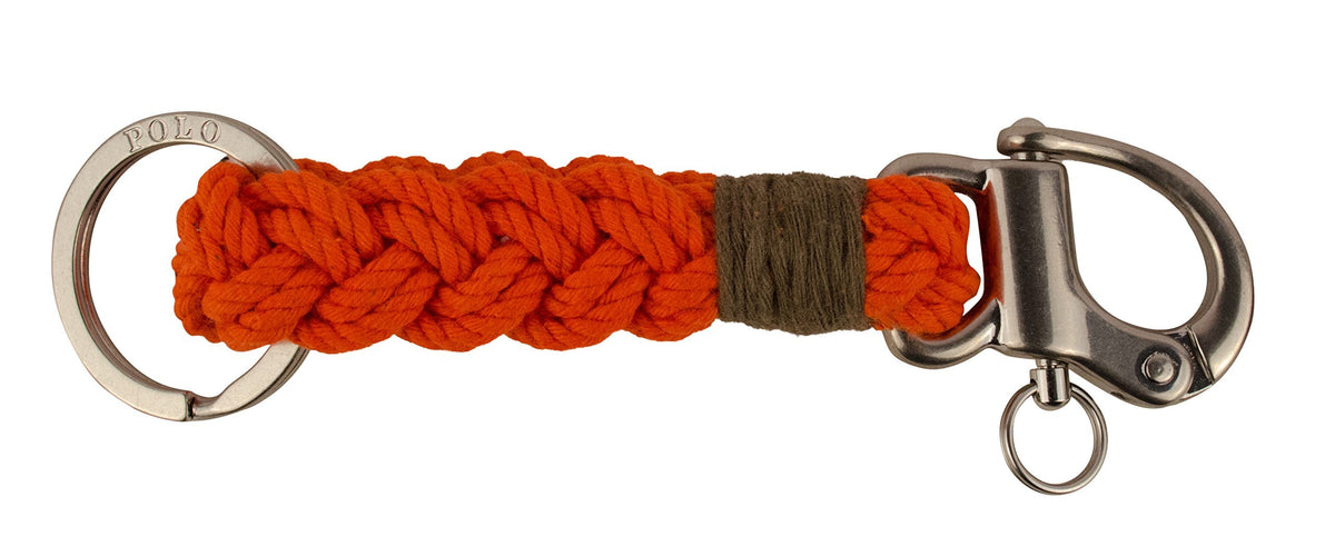Polo Ralph Lauren Snap-Shackle Braided Key Fob Key Chain-ORN-OS
