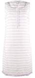 Southern Tide Women's Corrine Fringe Hem Sleeveless Shift Dress Purple Sky