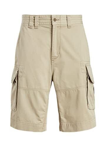 POLO RALPH LAUREN Men's Big & Tall Relaxed Classic Fit Twill Cargo Short (Tan,