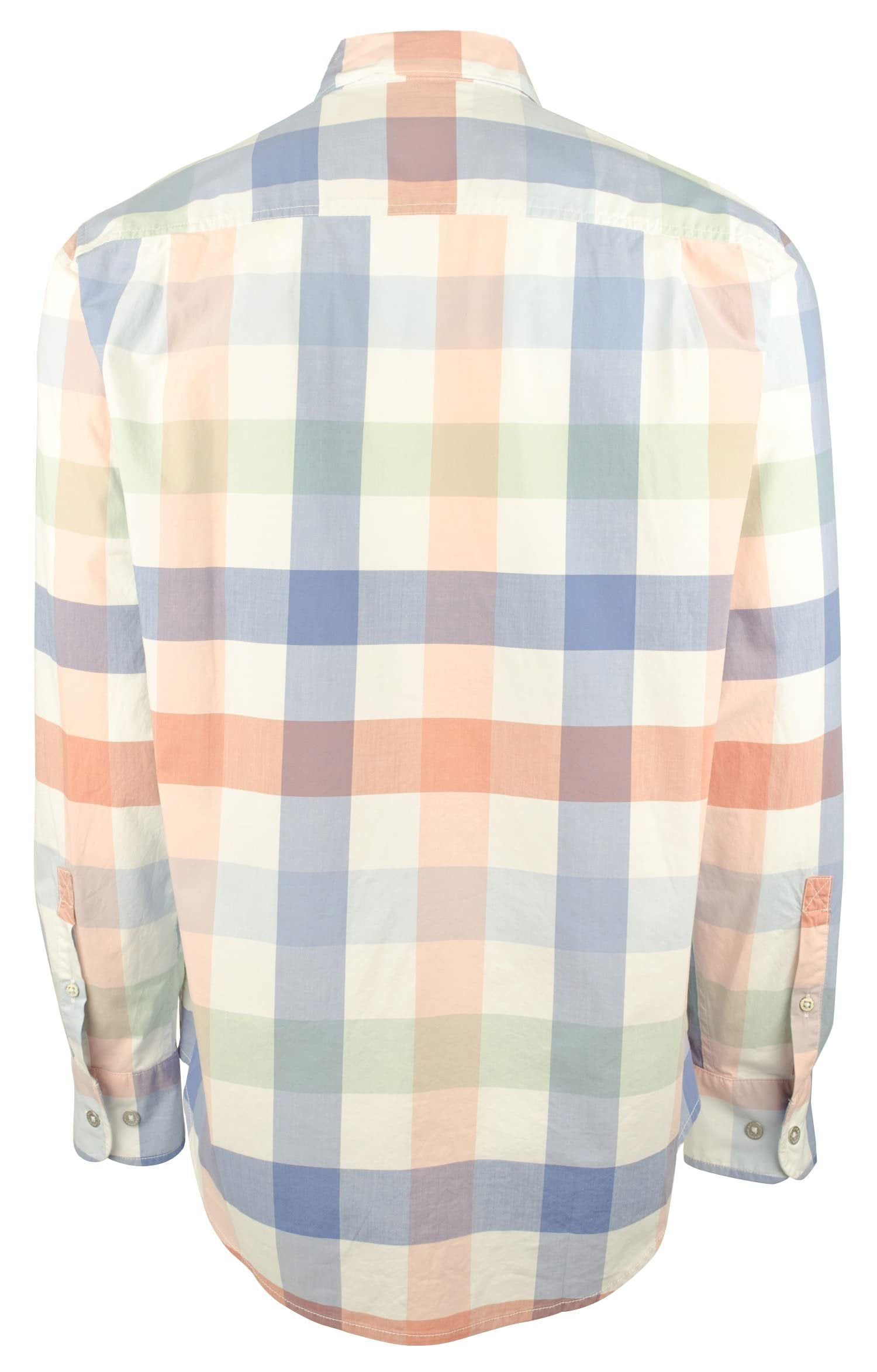 Tommy Bahama Men's Paradise Poplin Check Long Sleeve Shirt Chamois Large