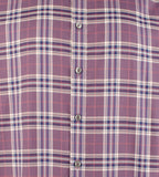 Men's Comfort Stretch Fit Plaid Long Sleeve Shirt W XL Wine