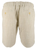 Tommy Bahama Men's Harbor Herringbone Stretch Linen 10" Inseam Short (Stone Khaki, Small)