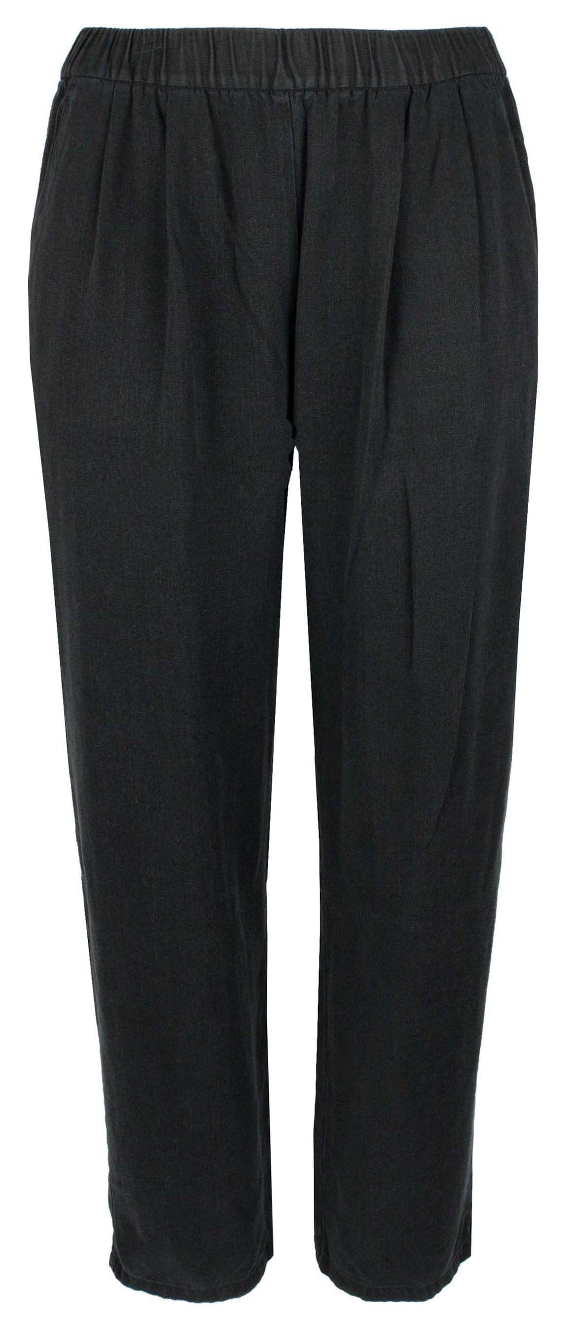 Eileen Fisher Women's Soft Twill Pull-on Pleated Tapered Ankle Pants Large