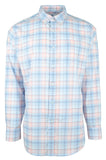 Men's Plaid Button Down Long Sleeve Shirt SB Small Sky Blue