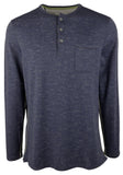 Tommy Bahama Men's Coastal Canyon Henley Long Sleeves Shirt Bering Blue Small