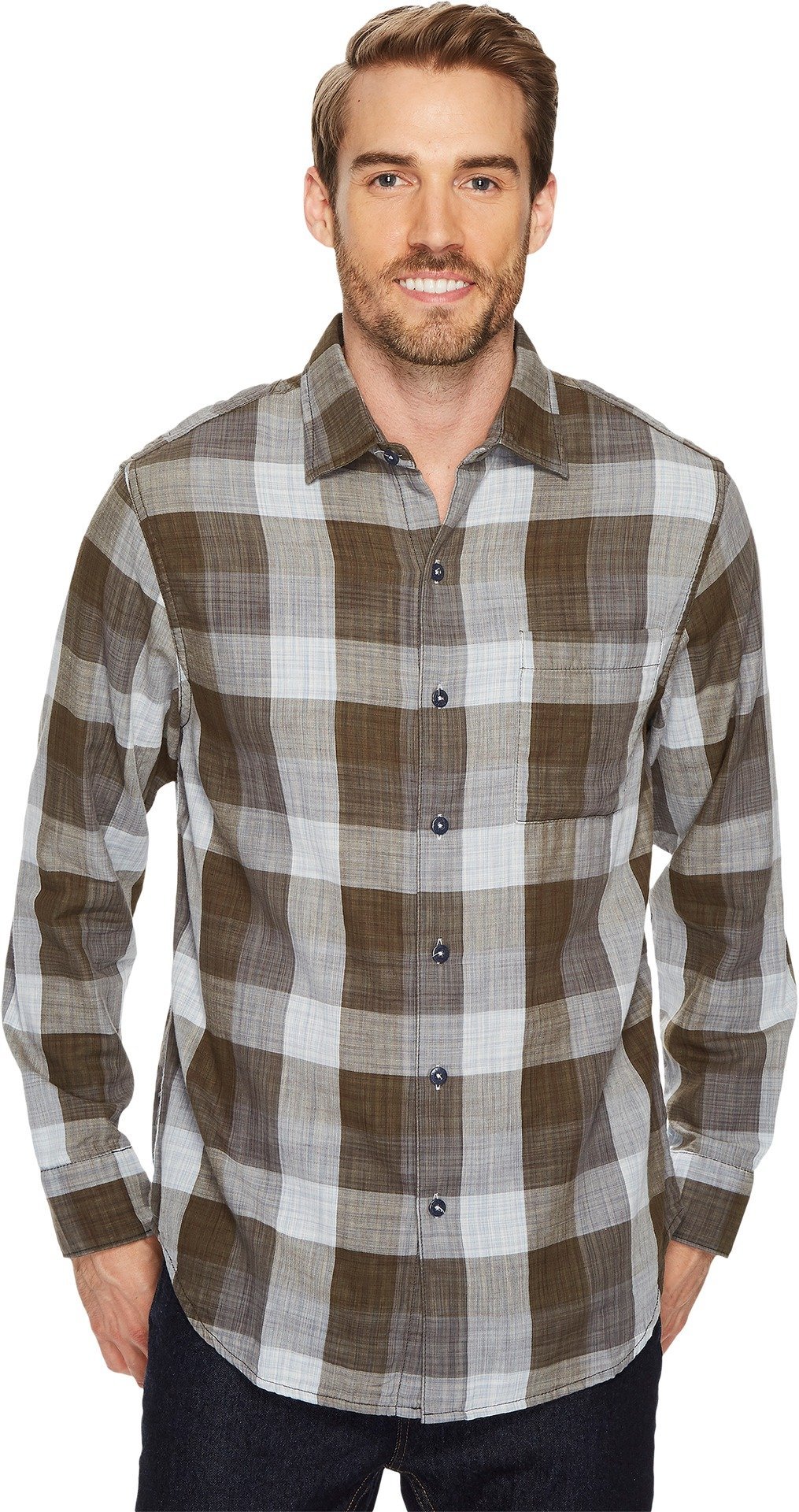Tommy Bahama Men's Dual Lux Plaid Pebble Grey Small