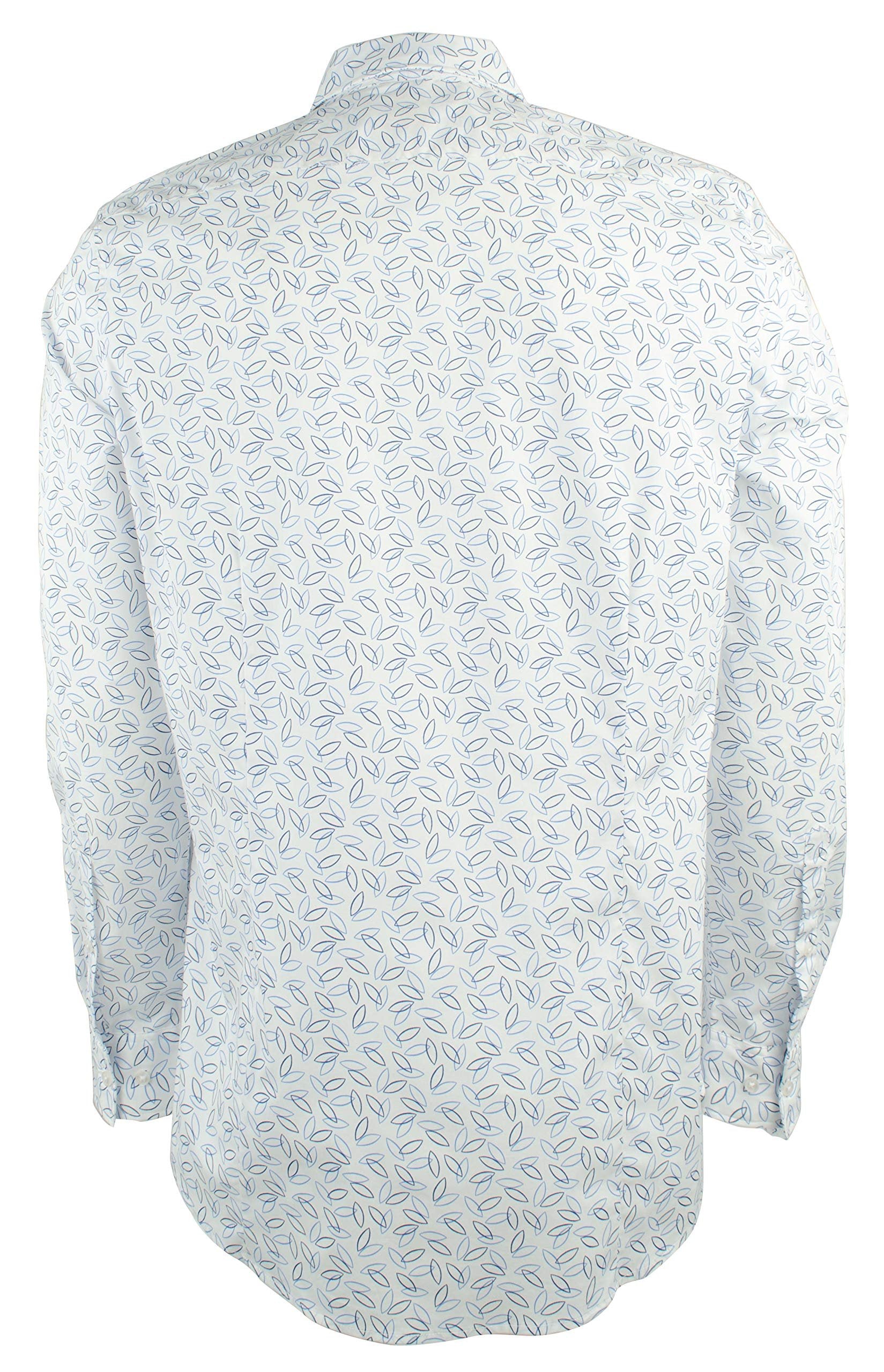 Men's Trim Stretch Cotton Long Sleeve Shirt-B-S