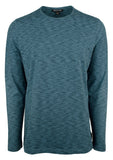 Customer Return Michael Kors Men's Cotton Blend Crew Long Sleeve Shirt Washed Teal Small