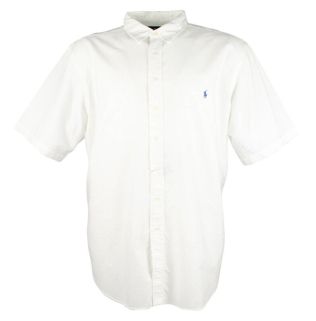 Ralph Lauren Men's Big and Tall Classic Fit Short Sleeve Oxford Shirt White 3LT