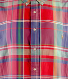 POLO RALPH LAUREN Men's Big & Tall Classic Fit Long Sleeve Plaid Oxford Shirt RdBl 4XLT Red/Blue