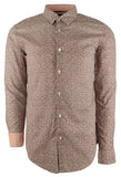 Hugo Boss Men's Ronni Slim Fit Long Sleeve Shirt Large Open Orange