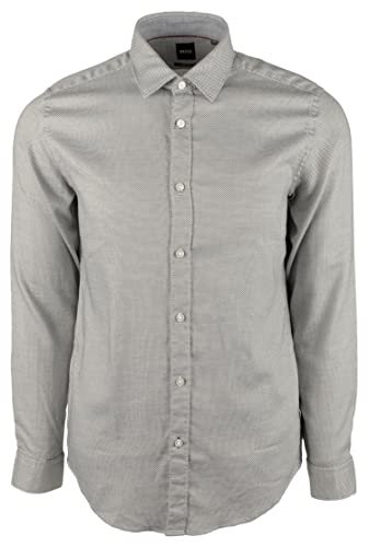 Hugo Boss Men's Lukas Regular Fit Long Sleeve Shirt Medium Dark Blue