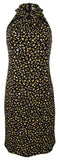 Michael Michael Kors womens Halter Ring Neck Floral Print Jersey Dress