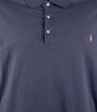POLO RALPH LAUREN Men's Big & Tall Luxe Cotton Interlock Long Sleeve Polo Shirt Nvy 4XB