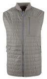 Southern Tide Men's Forrest Creek Full Zip Quilted Bomber Vest Smoked Pearl Small