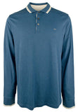 Michael Kors Men's Greenwich Cotton Long Sleeve Polo Shirt RBHthr X-Large