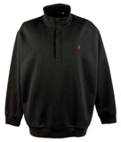 POLO RALPH LAUREN Men's Big & Tall Double-Knit Quarter Snap Pullover Shirt Blck 4XB Black