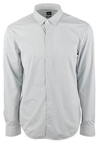 Hugo Boss Men's Robbie Sharp Fit Long Sleeves Shirt-PB-XX-Large Pastel Blue